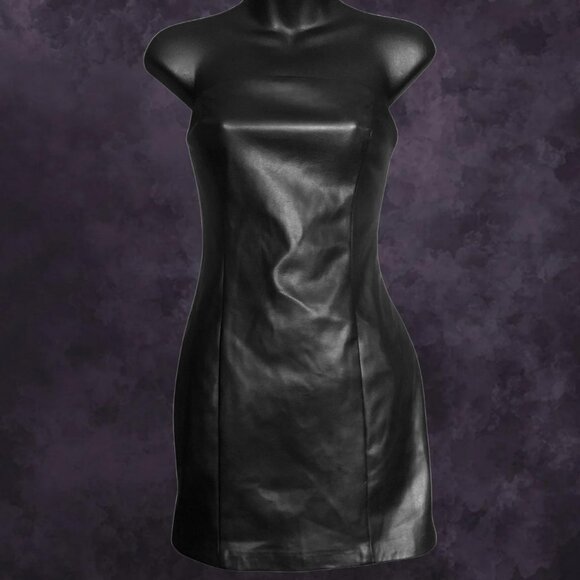 Garage Faux Leather Tube Dress - Picture 3 of 6